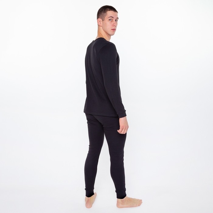 Термобельё (фуфайка,кальсоны) мужское НАЧЁС, цвет чёрный, размер 48