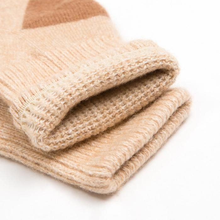 Носки детские из монгольской шерсти, цвет бежевый, размер 18-20 см (5)