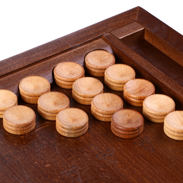 Нарды деревянные большие, резные, настольная игра Нарды деревянные большие, резные, настольная игра "Москва", бук, патина, 50 x 59 см