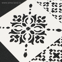 Трафарет пластик "Плитки Азулежу 4 рисунка" 15х15 см Трафарет пластик "Плитки Азулежу 4 рисунка" 15х15 см