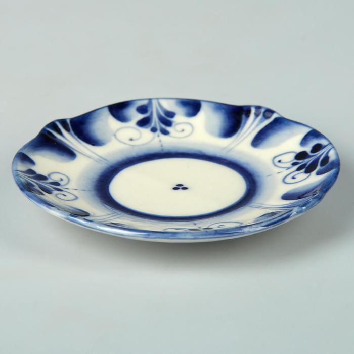 Блюдце &laquo;Силуэт&raquo;, 9х9х1 см, гжель