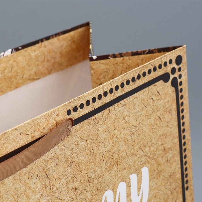 Пакет подарочный ламинированный, упаковка, &laquo;Для настоящего мужчины&raquo;, 40 х 49 х 15 см