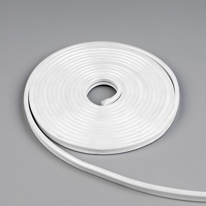 Гибкий неон Luazon Lighting 6 &times; 12 мм, IP65, 50 м, SMD2835, 120 LED/м, 12 В, свечение тёплое белое