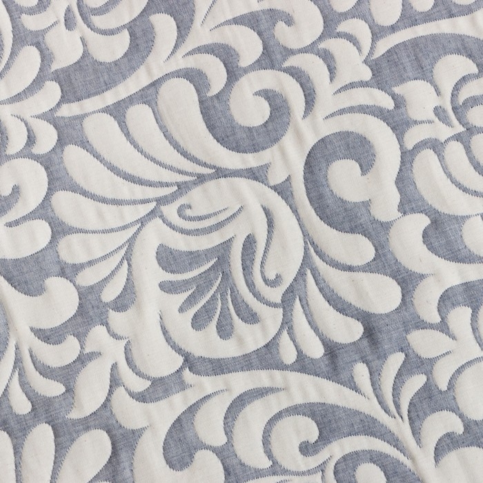 Покрывало хлопковое Этель &laquo;Узоры&raquo; 150х240&plusmn;5 см, цвет серый, 100%хлопок, 300гр/м2