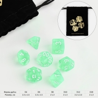 Набор кубиков для D&D (Dungeons and Dragons, ДнД), серия: D&D, "Время игры. Сияние", 7 шт Набор кубиков для D&D (Dungeons and Dragons, ДнД), серия: D&D, "Время игры. Сияние", 7 шт