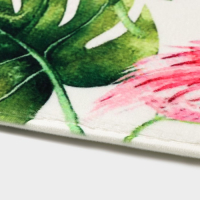 Коврики для ванной и туалета Доляна &laquo;Фламинго&raquo;, 2 шт: 40&times;43 см, 43&times;73 см