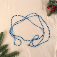 Бусы на ёлку 2 м d-3 мм "Овалы грани" синий Бусы на ёлку 2 м d-3 мм "Овалы грани" синий