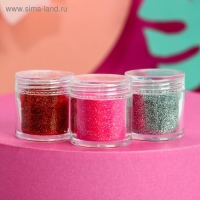 Набор crazy-блёсток для маникюра «Beauty gang», 3 цвета Набор crazy-блёсток для маникюра «Beauty gang», 3 цвета