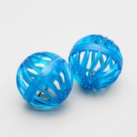 Набор из 2 пластиковых шариков с бубенчиком "Завитушки", 4 см, микс цветов Набор из 2 пластиковых шариков с бубенчиком "Завитушки", 4 см, микс цветов