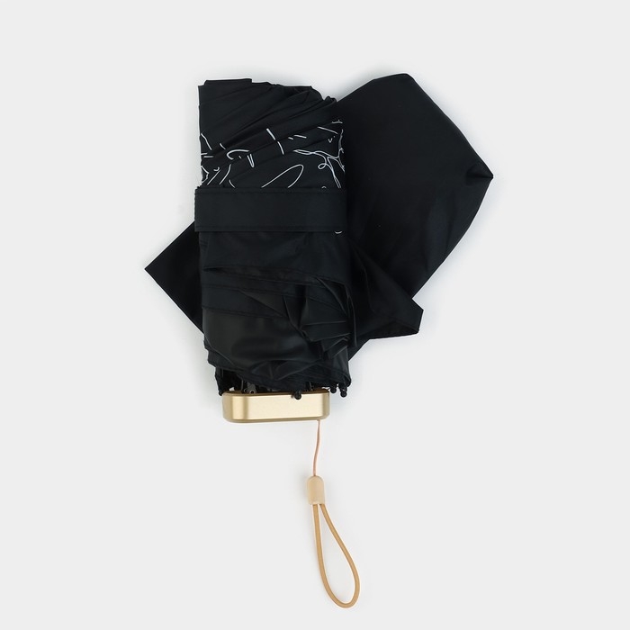 Зонт женский &laquo;Тропические листья&raquo;, 6 спиц, складывается в размер телефона.