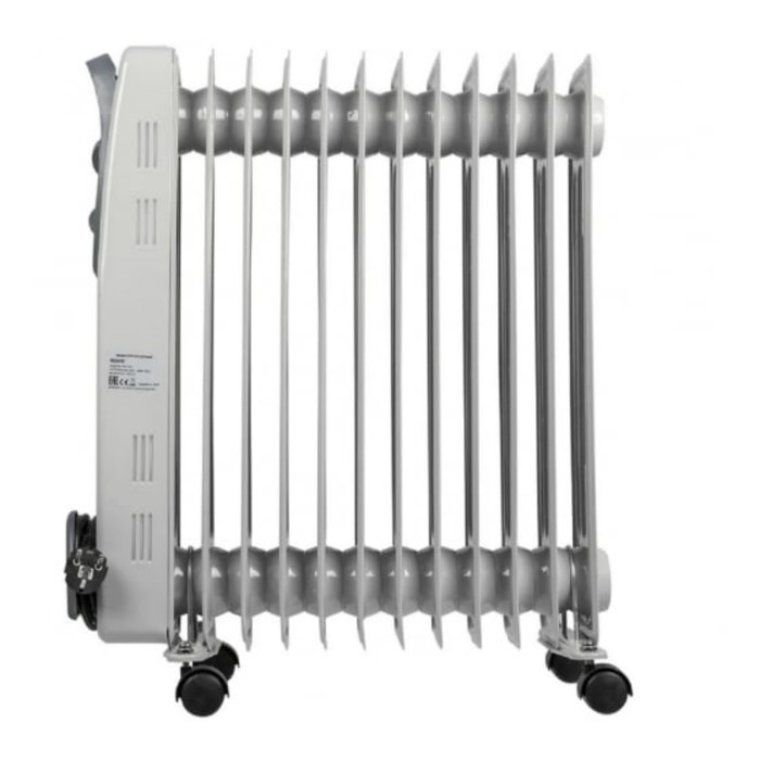 Масляный обогреватель Масляный обогреватель "Ресанта" ОМ-12Н, 2500 Вт, 12 секций, 25 м², белый