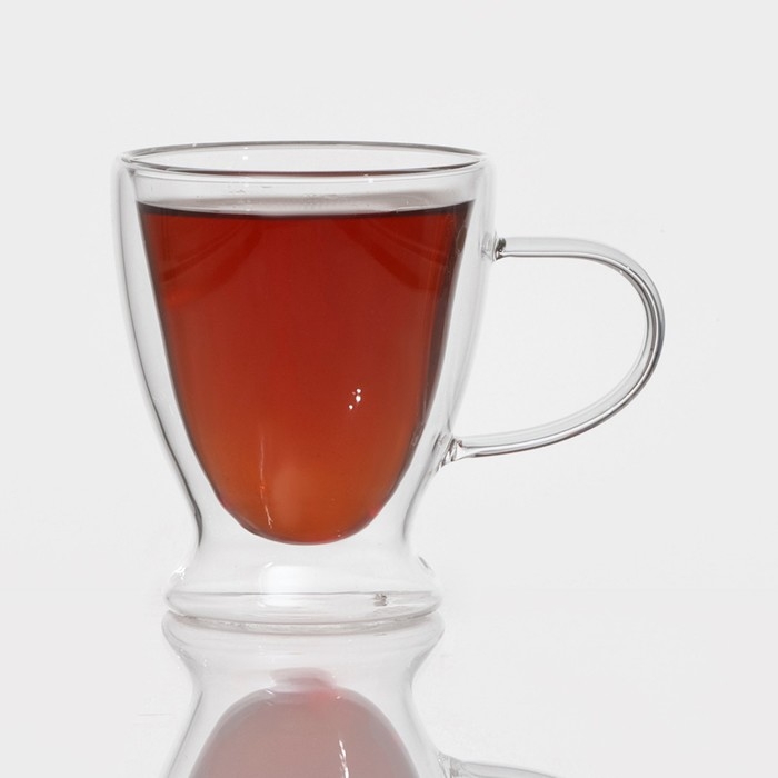 Кружка стеклянная с двойными стенками «Дуо», 300 мл Кружка стеклянная с двойными стенками «Дуо», 300 мл