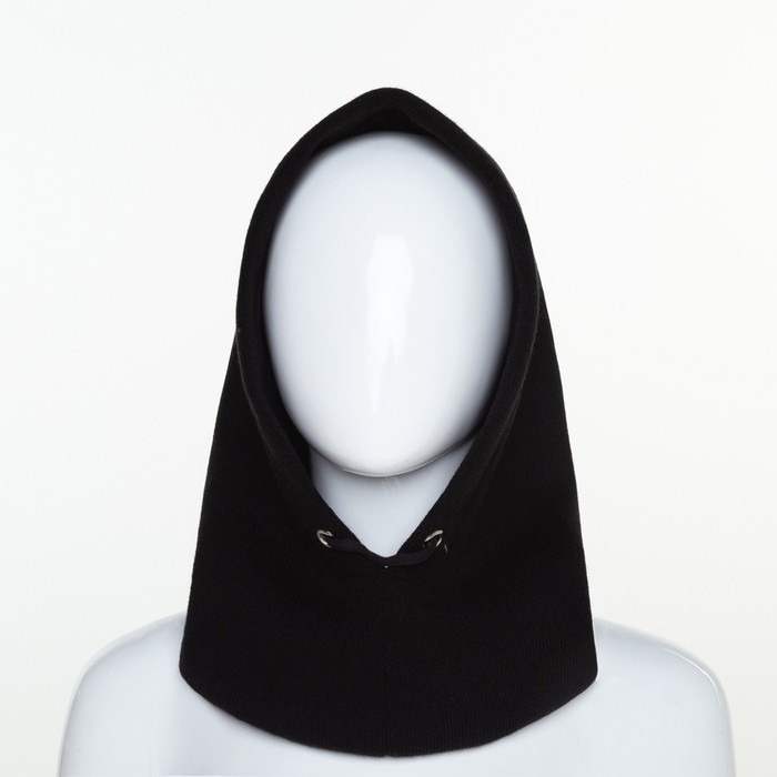 Шапка (капор) женский, цвет чёрный, размер 54-58 Шапка (капор) женский, цвет чёрный, размер 54-58