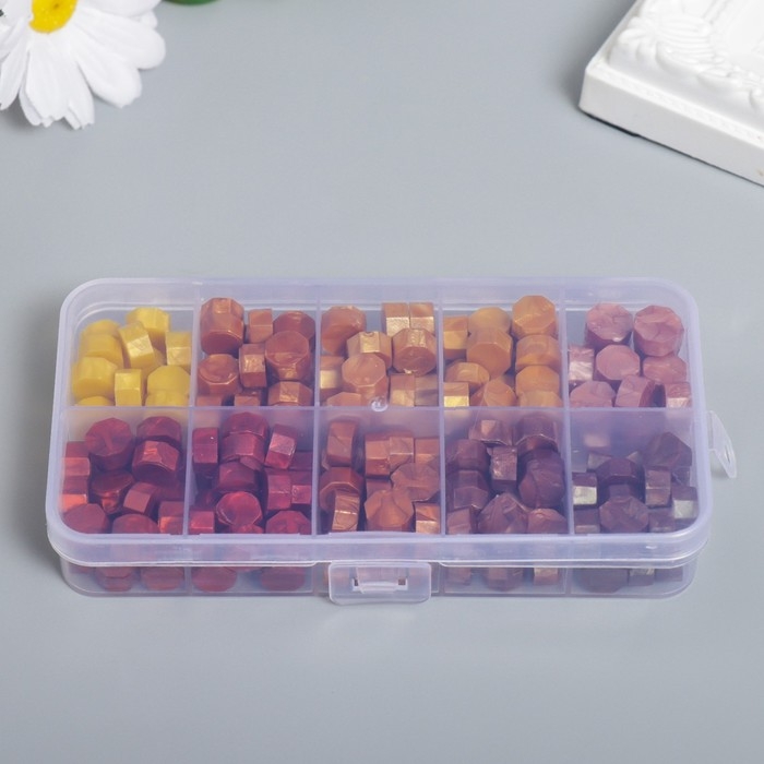 Набор сургуча Набор сургуча "Оттенки золотого" перламутр 10 цветов 12,7х6,5х2 см