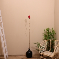 Сухоцвет на бамбуковом стебле 150 см красный Сухоцвет на бамбуковом стебле 150 см красный