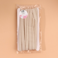 Резинка становая, с ажурным краем, 10 мм, 10 &plusmn; 0,5 м, цвет бежевый