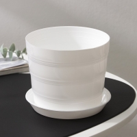 Горшок с поддоном &laquo;Классик&raquo;, 1,2 л, цвет белый