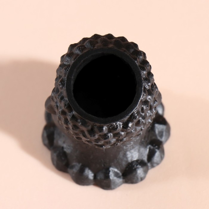 Подсвечник "Будда"  высота 7 см, d-2,4 см черный