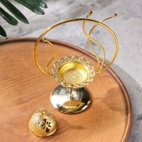 Курильница для благовоний порошковых и конусов "Дерево", золотистый, 18х17 см Курильница для благовоний порошковых и конусов "Дерево", золотистый, 18х17 см