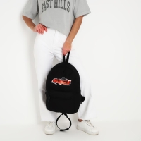 Рюкзак школьный молодёжный &laquo;Аниме&raquo;, 29х12х37, отдел на молнии, н/карман, чёрный