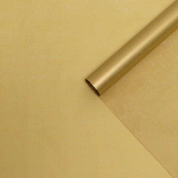 Бумага тишью, золотая, 50см х 10 м Бумага тишью, золотая, 50см х 10 м