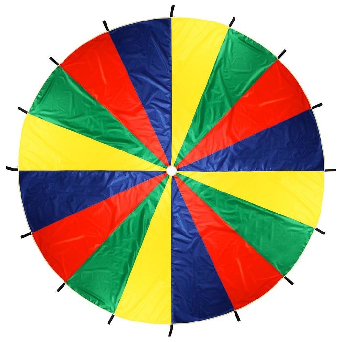 Парашют 16 секторов, 4 цвета, d=3 м, цвета МИКС