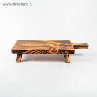 Доска разделочная, для подачи на ножках из натурального кедра Mаgistrо, 38&times;17&times;6,5 см, обожжённая