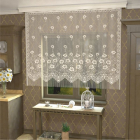 Тюль на кухню без шторной ленты, размер 170х140 см, цвет белый, 100% полиэстер Тюль на кухню без шторной ленты, размер 170х140 см, цвет белый, 100% полиэстер