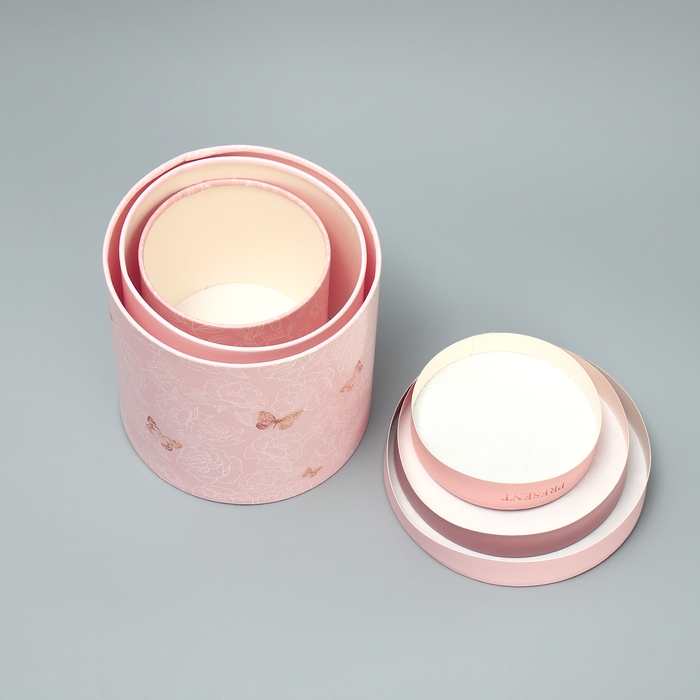 Набор шляпных коробок 3 в 1, упаковка подарочная, «Линейные цветы», 13 х 13 - 18 х 18 см Набор шляпных коробок 3 в 1, упаковка подарочная, «Линейные цветы», 13 х 13 - 18 х 18 см