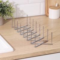 Держатель кухонный для крышек, сковород, тарелок, нержавеющая сталь Держатель кухонный для крышек, сковород, тарелок, нержавеющая сталь