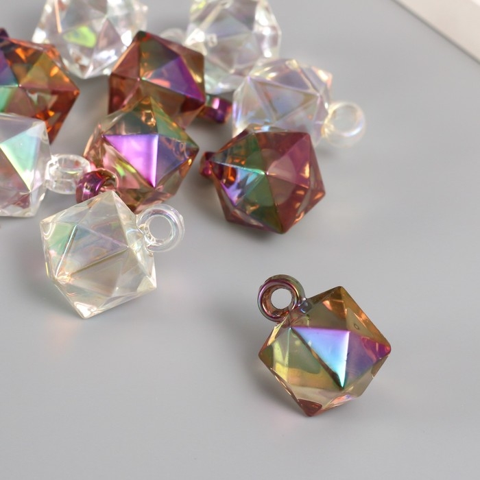 Декор для творчества акрил Декор для творчества акрил "Куб" набор 10 шт 2,1х1,6х1,6 см