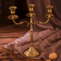 Подсвечник латунь на 3 свечки "Мечта" 8,5х21х24,5 см Подсвечник латунь на 3 свечки "Мечта" 8,5х21х24,5 см