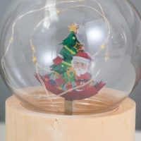 Ночник «Шар-дед мороз у елки» LED 3хAG10 шар 8см 6,5х6,5х11,5см Ночник «Шар-дед мороз у елки» LED 3хAG10 шар 8см 6,5х6,5х11,5см