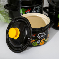 Набор кастрюль &laquo;Рацион&raquo;, 3 предмета: 2 л, 4 л, 6 л, эмалированные крышки, индукция