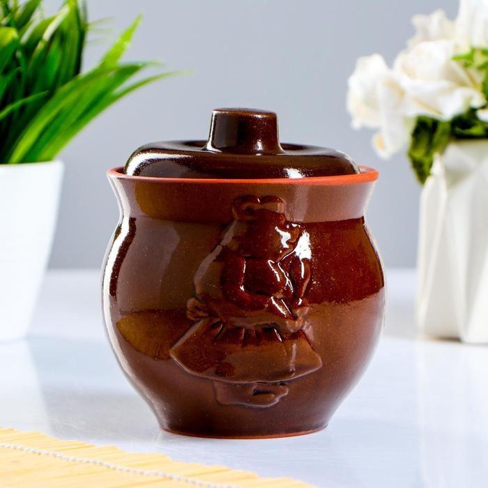 Горшок керамический для запекания Горшок керамический для запекания "Аппетитный с медведем" 0,4 л