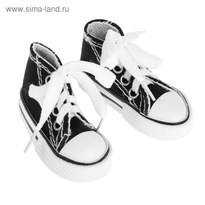 Кеды для кукол, длина подошвы 7,5 см, цвет чёрный Кеды для кукол, длина подошвы 7,5 см, цвет чёрный