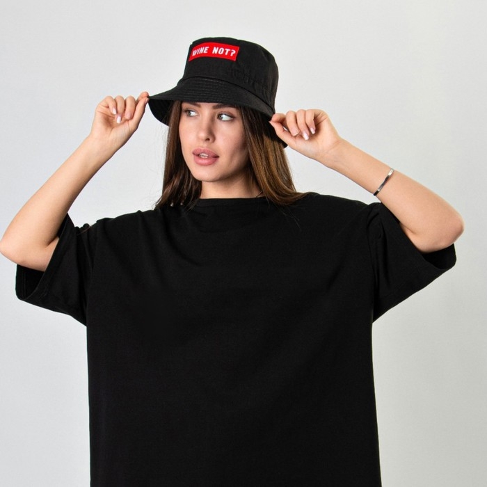 Панама Wine not, цвет чёрный Панама Wine not, цвет чёрный