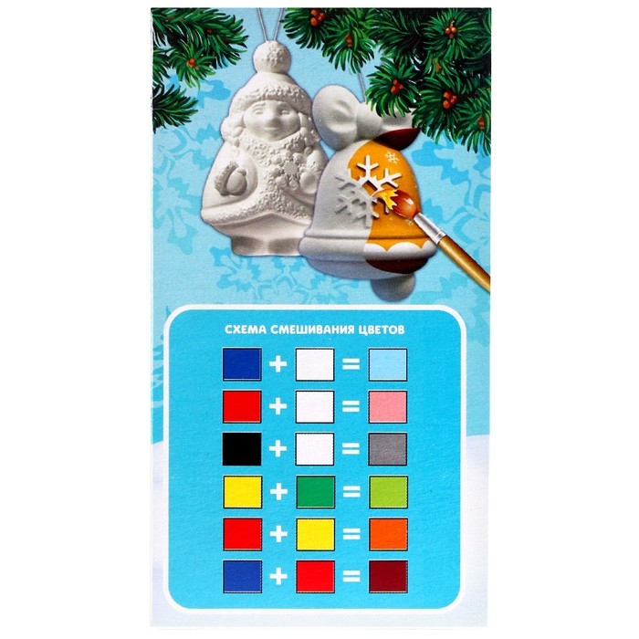 Роспись ёлочных игрушек 3D Art на новый год &laquo;Снегурочка и колокольчик&raquo;, новогодний набор для творчества