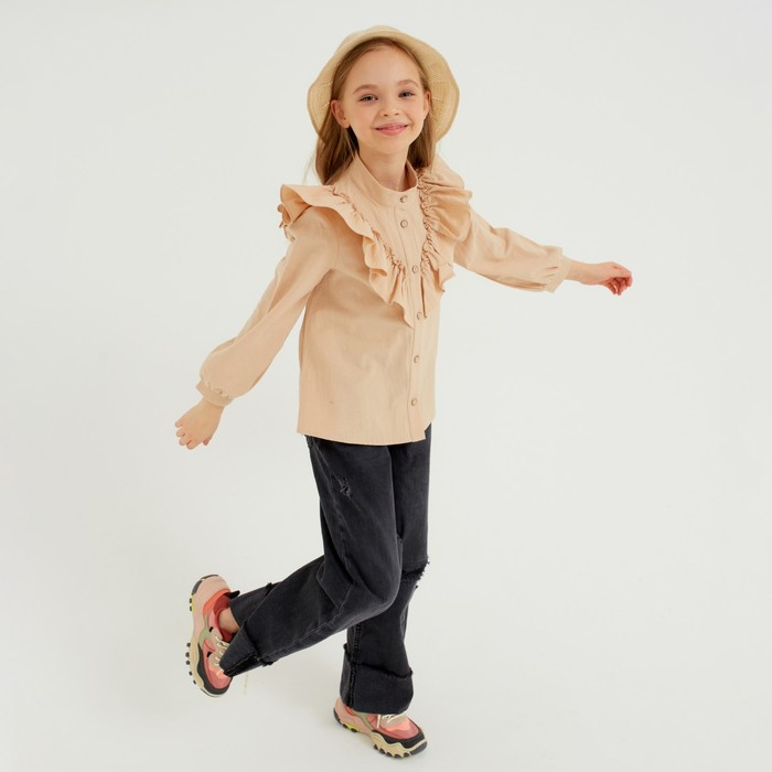 Шляпа для девочки MINAKU с бантом, цвет молочный, р-р 50-52 Шляпа для девочки MINAKU с бантом, цвет молочный, р-р 50-52