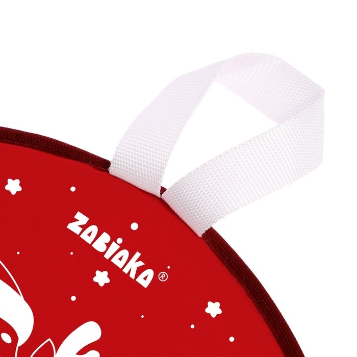 Ледянка мягкая &laquo;Снеговик и олень&raquo;, диаметр 33 см, красный