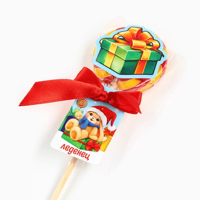 Леденец диск в пакете на палочке &laquo;Заяц&raquo; вкус апельсин 15 г