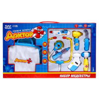 Набор медсестры, 8 предметов с сумкой, свет, звук Набор медсестры, 8 предметов с сумкой, свет, звук