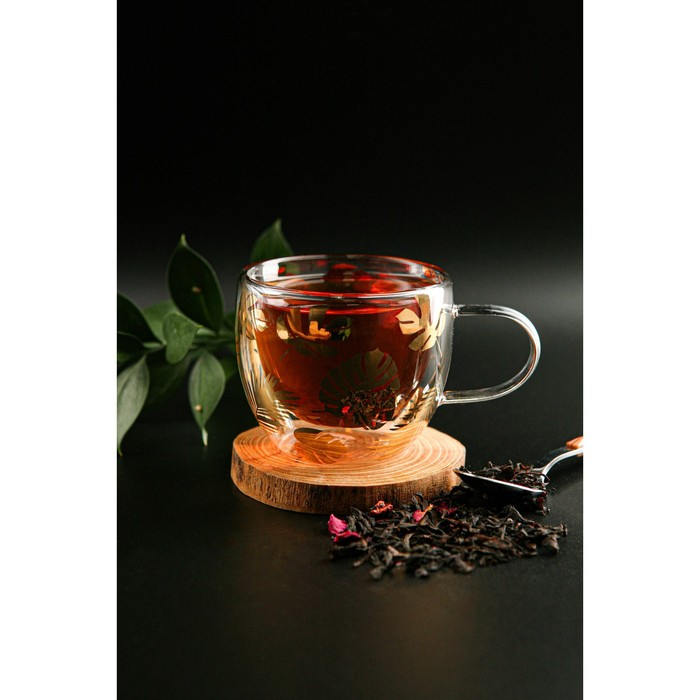 Кружка стеклянная с двойными стенками Magistro «Дуо. Тропики», 160 мл, 12,5×9×7,5 см Кружка стеклянная с двойными стенками Magistro «Дуо. Тропики», 160 мл, 12,5×9×7,5 см