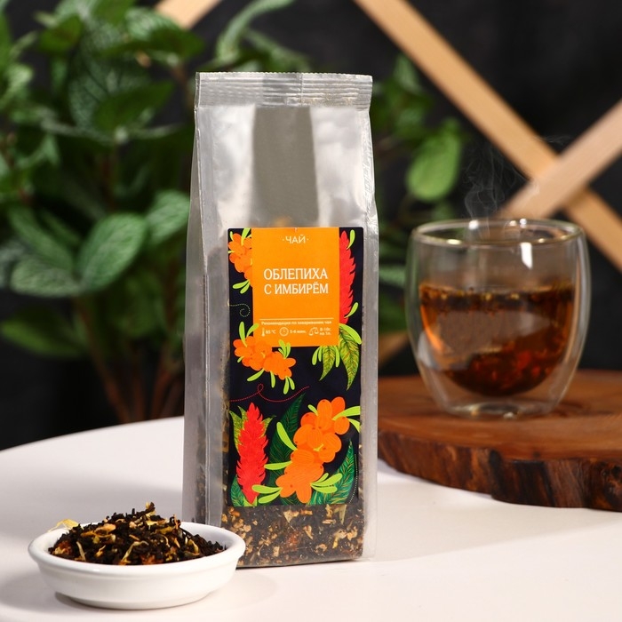 Чай ароматизированный Чай ароматизированный "Облепиха с имбирем", 100 г