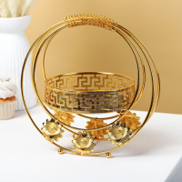 Фруктовница металлическая &laquo;Богема&raquo;, 26&times;17&times;27 см, цвет золотой