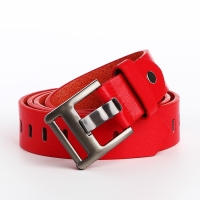 Ремень женский, ширина 3 см, люверсы, пряжка металл, винт, цвет красный Ремень женский, ширина 3 см, люверсы, пряжка металл, винт, цвет красный