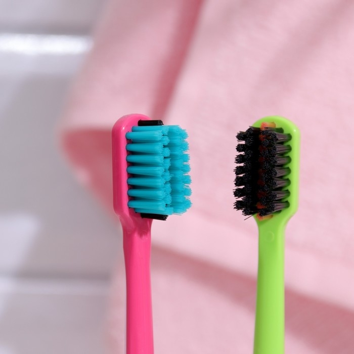 Зубная щетка «Медик» для брекет-систем, биоразлагаемая, зеленый + розовый, 2 шт. Зубная щетка «Медик» для брекет-систем, биоразлагаемая, зеленый + розовый, 2 шт.