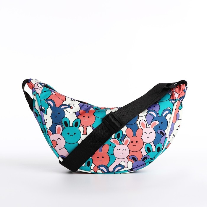 Сумка молодёжная на молнии, цвет разноцветный/зелёный Сумка молодёжная на молнии, цвет разноцветный/зелёный