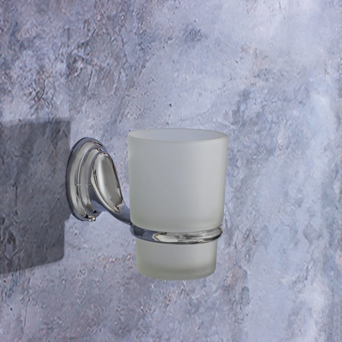 Стакан стеклянный матовый Штольц St&ouml;lz &laquo;Шарм&raquo;, с держателем