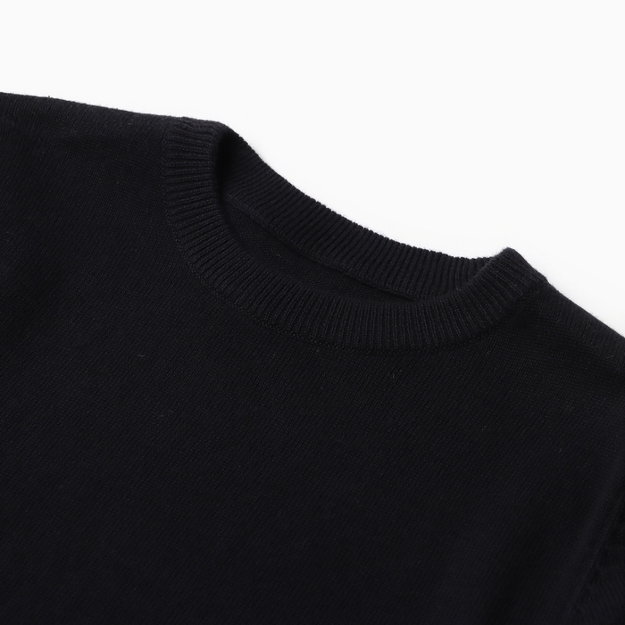 Джемпер для мальчика школьный, цвет чёрный, рост 152 см